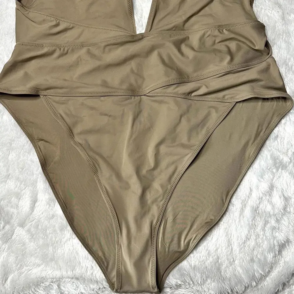 NWT Skims Swim Cut Out Plunge Monokini Swimsuit Desert Women’s 4X